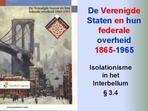 De Verenigde Staten en hun federale overheid 1865