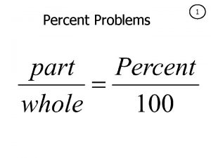 Percent Problems 1 1 Percent Problems Grade 8