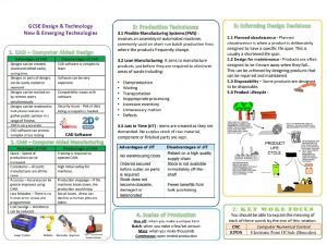 GCSE Design Technology New Emerging Technologies GCSE Design