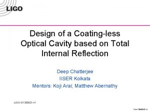 Design of a Coatingless Optical Cavity based on