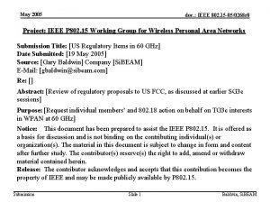 May 2005 doc IEEE 802 15 050268 r