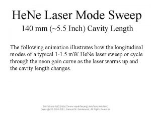 He Ne Laser Mode Sweep 140 mm 5