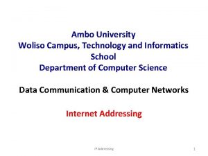 Ambo University Woliso Campus Technology and Informatics School