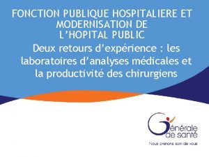 FONCTION PUBLIQUE HOSPITALIERE ET MODERNISATION DE LHOPITAL PUBLIC