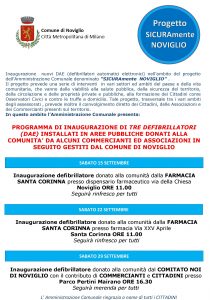 Progetto SICURAmente NOVIGLIO Inaugurazione nuovi DAE defibrillatori automatici