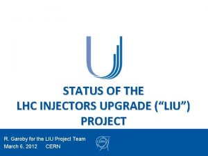 STATUS OF THE LHC INJECTORS UPGRADE LIU PROJECT