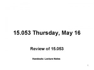 15 053 Thursday May 16 Review of 15