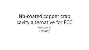 Nbcoated copper crab cavity alternative for FCC Alexej