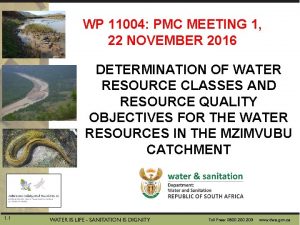 WP 11004 PMC MEETING 1 22 NOVEMBER 2016