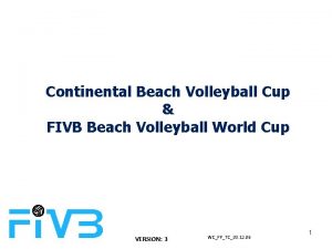 Continental Beach Volleyball Cup FIVB Beach Volleyball World