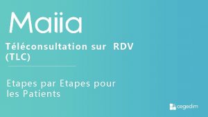 Tlconsultation sur RDV TLC Etapes par Etapes pour