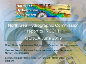 North Sea Hydrographic Commission report to IRCC 11