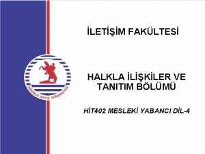 LETM FAKLTES HALKLA LKLER VE TANITIM BLM HT