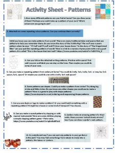 Activity Sheet Patterns 1 How many different patterns