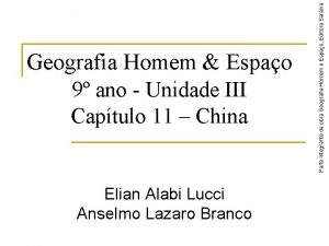 Elian Alabi Lucci Anselmo Lazaro Branco Parte integrante