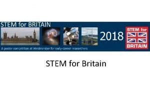 STEM for Britain Eligibility Early Career Researchers Research