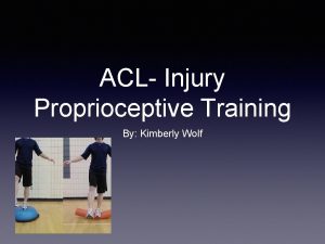 ACL Injury Proprioceptive Training By Kimberly Wolf Background