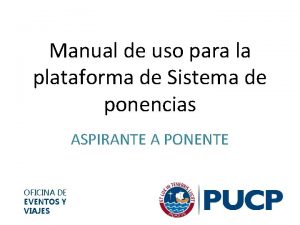 Manual de uso para la plataforma de Sistema