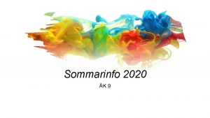 Sommarinfo 2020 K 9 Fyrkantens gymnasiesamverkan https www