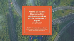 National and Sectoral Dimensions of the digitalisation and