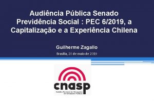 Audincia Pblica Senado Previdncia Social PEC 62019 a