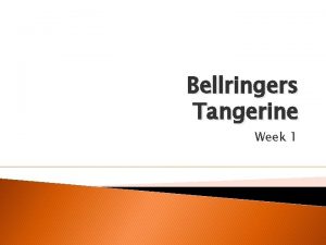 Bellringers Tangerine Week 1 Monday November 5 1