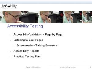 Accessibility Testing Accessibility Validators Page by Page Listening