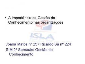 A importncia da Gesto do Conhecimento nas organizaes