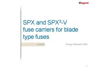 3 SPX V SPX and fuse carriers for