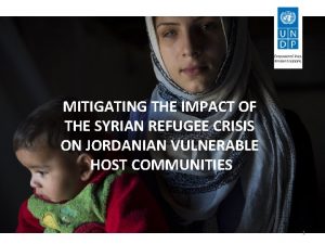 MITIGATING THE IMPACT OF THE SYRIAN REFUGEE CRISIS