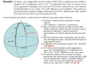 Esercizio Un aereo che viaggia alla velocit media