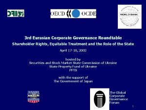 3 rd Eurasian Corporate Governance Roundtable Shareholder Rights