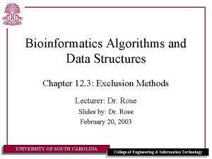 Bioinformatics Algorithms and Data Structures Chapter 12 3