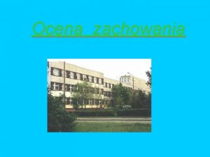 Ocena zachowania 1 rdroczna i roczna ocena zachowania