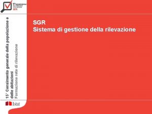 15 Censimento generale della popolazione e delle abitazioni