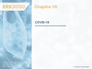 Chapitre VII COVID19 La Lettre du Pneumologue Intrt