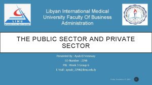 Libyan International Medical University Faculty Of Business Administration
