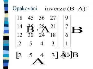 Opakovn Obecn deforman metoda n Princip ODM n