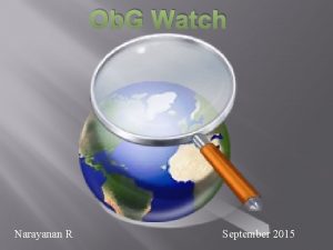 Ob G Watch Narayanan R September 2015 Elisabeth