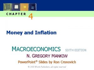 CHAPTER 4 Money and Inflation MACROECONOMICS SIXTH EDITION