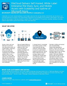 File Cloud Delivers SelfHosted WhiteLabel Enterprise File Share