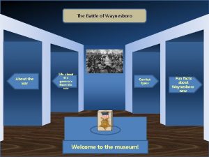 The Battle of Waynesboro About the war Life