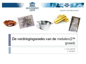 De verdringingsreeks van de metalen2 de graad J