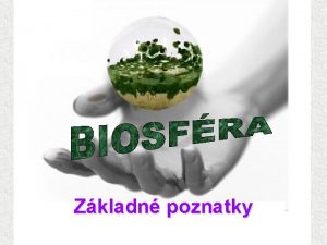 Zkladn poznatky Biosfra priestor ivota rastln ivochov a