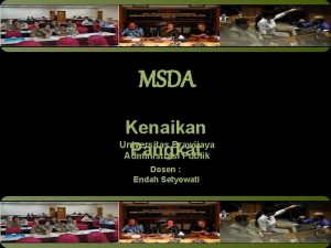 MSDA Kenaikan Universitas Brawijaya Pangkat Administrasi Publik Dosen