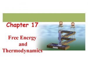 Chapter 17 Free Energy and Thermodynamics Goals Entropy