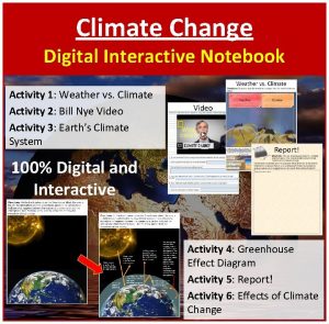 Climate Change Digital Interactive Notebook Activity 1 Weather