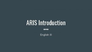 ARIS Introduction English III Read the Emmett Till