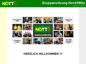 Gruppensitzung NordMitte Ziersdorf 27 Juli 2011 HERZLICH WILLKOMMEN