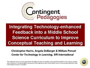 Integrating Technologyenhanced Feedback into a Middle School Science